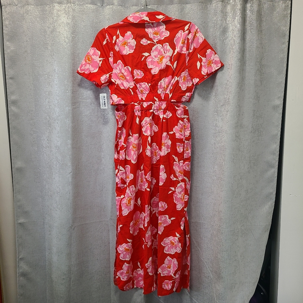 Old Navy Cutout Midi Shirt‎ Dress NEW - Picture 9 of 11